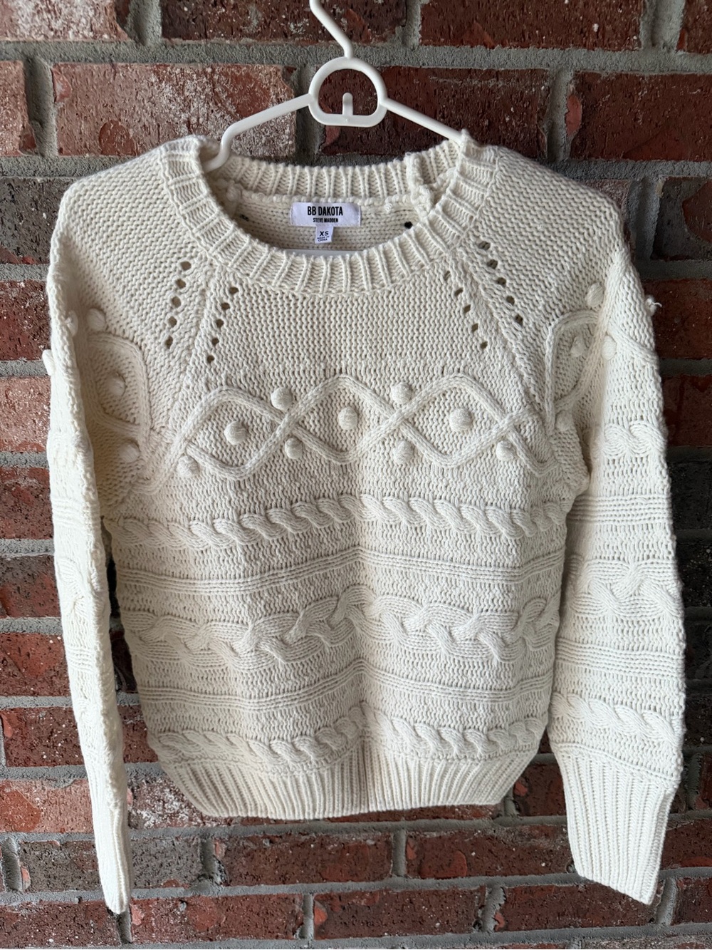 BB Dakota by Steve Madden Doing The Most Sweater ivory